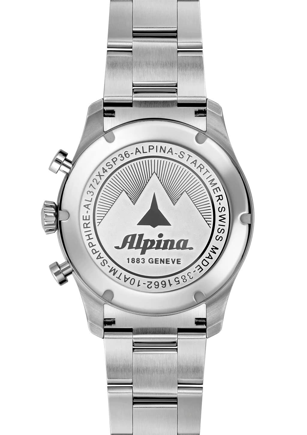 Alpina Reloj Cronógrafo para Hombre de con Correa en Acero Inoxidable AL-372BW4S26B