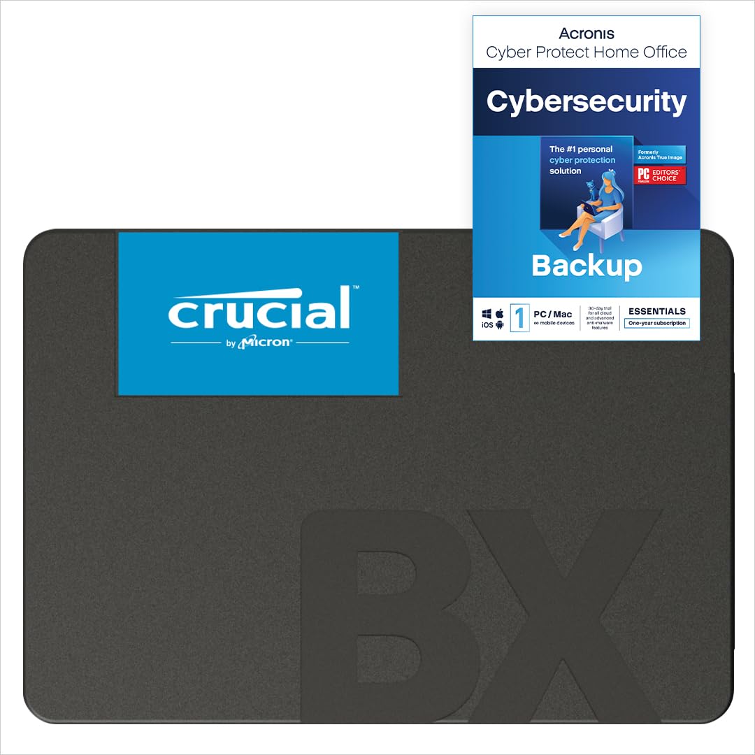 Crucial BX500 SATA SSD 2TB Interno 2.5", hasta 540MB/s, Compatible con Ordenador Portátil y de Sobremesa (PC), 3D NAND, Aceleración de Escritura dinámica - CT2000BX500SSD101