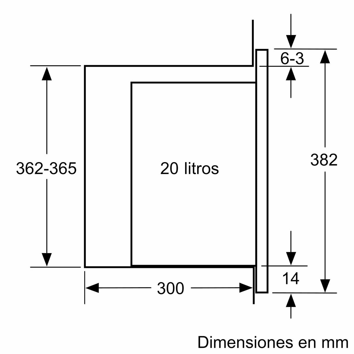 Balay 3CG5172N2 - Microondas, electrónico, Encastrable sin marco, 38 cm, 20 l, 5 F, Aqualisis, Ap. lateral izquierda, 8 recetas, Plato giratorio 25.5 cm, Con grill, Cristal Negro