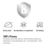Eve Cam, cámara inteligente para interior, resolución 1080p, Wi-Fi, privacidad total, HomeKit Secure Video, notificaciones en iPhone, micrófono y altavoz, visión nocturna, instalación flexible