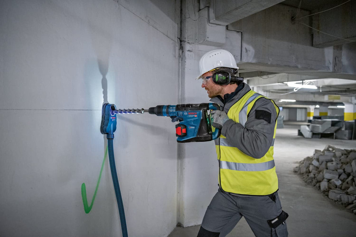Bosch Professional BITURBO GBH 18V-40 C - Martillo perforador a batería (Brushless, 18V, 9,0 J, Ø máx. hormigón 40 mm, SDS max, 2 baterías ProCORE 5.5Ah, en XL-BOXX)