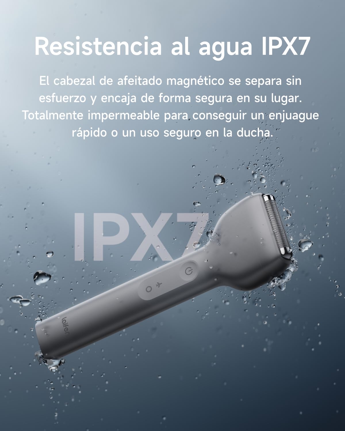 Laifen T1 Pro Afeitadora Eléctrica Motor Lineal Patentado 12 000 CPM, 120 min de Autonomía, Carga 1 min para 8 min, Uso en Seco y Mojado con Cabezal para Barba Larga, Ideal para Viajes (Gris Grafito)