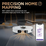 SHARK PowerDetect Robot Aspirador 2 en 1 y mopa, NeverTouch Pro 60 días autovacía, Auto-Recarga y autolimpiante Robot Aspirador con navegación 3D y LiDAR, NeverStuck Obstáculo Bypass, WiFi/App/Alexa,