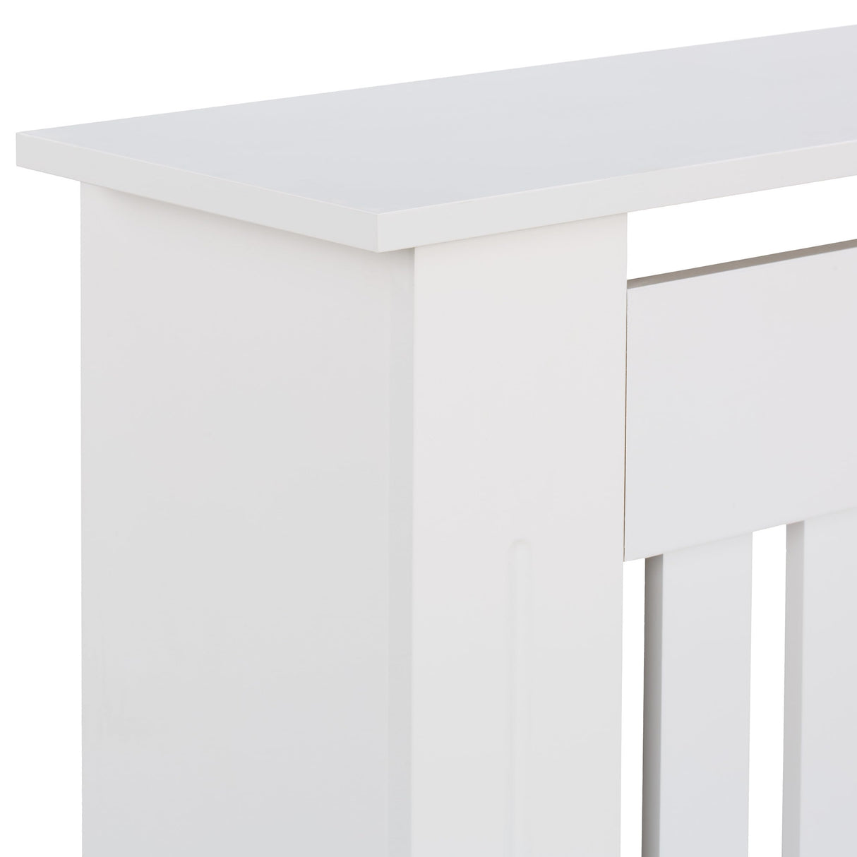 Relaxdays Cubre Radiador, Diseño Rústico, 83 x 152 x 19 cm, para Calefactores Antiguos, Cubreradiador, MDF, Blanco, 100% Tablero de Fibras, XL