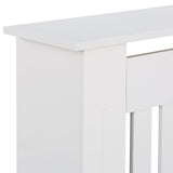 Relaxdays Cubre Radiador, Diseño Rústico, 83 x 152 x 19 cm, para Calefactores Antiguos, Cubreradiador, MDF, Blanco, 100% Tablero de Fibras, XL