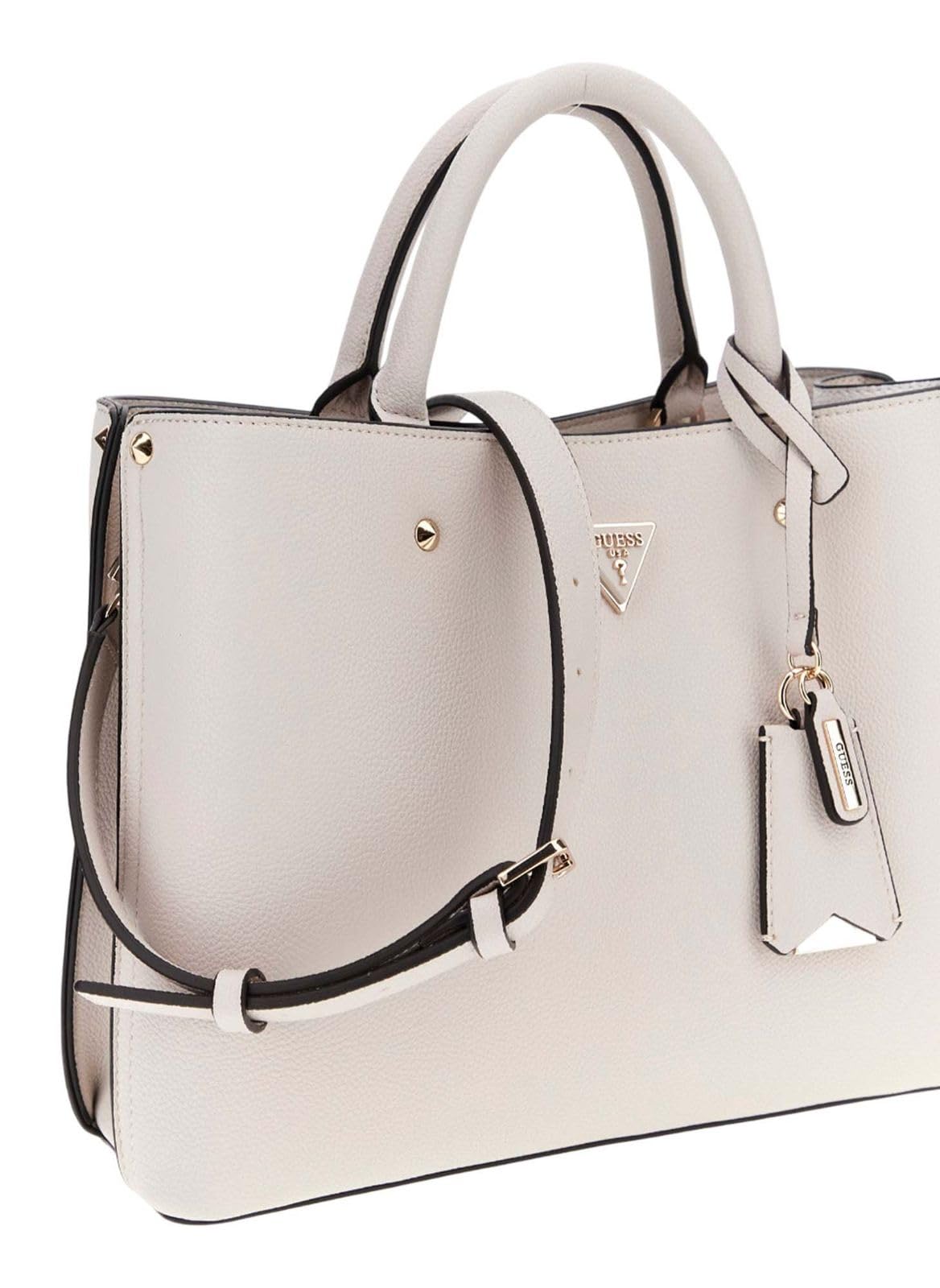 GUESS Meridian Girlfriend Satchel, Hand Bag Women, Beige, One Size