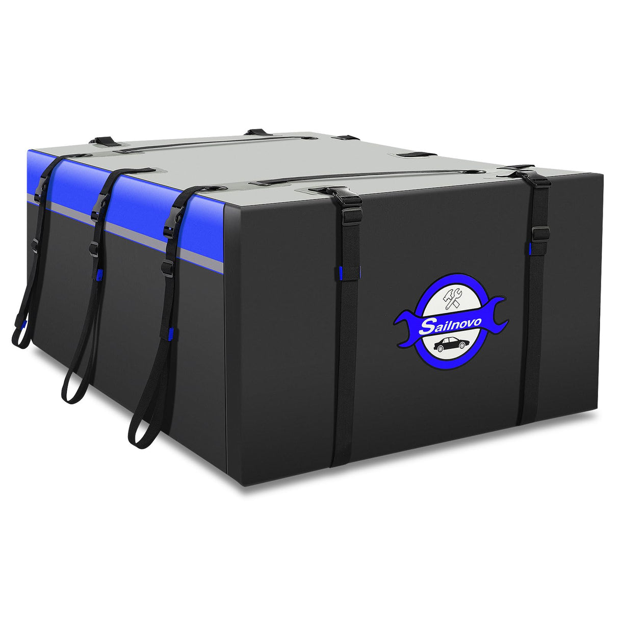 Sailnovo Soporte de Carcasa Blanda para Maletas en el Techo de 21 pies cúbicos, con Almohadilla Antideslizante + 6 Ganchos por Puerta