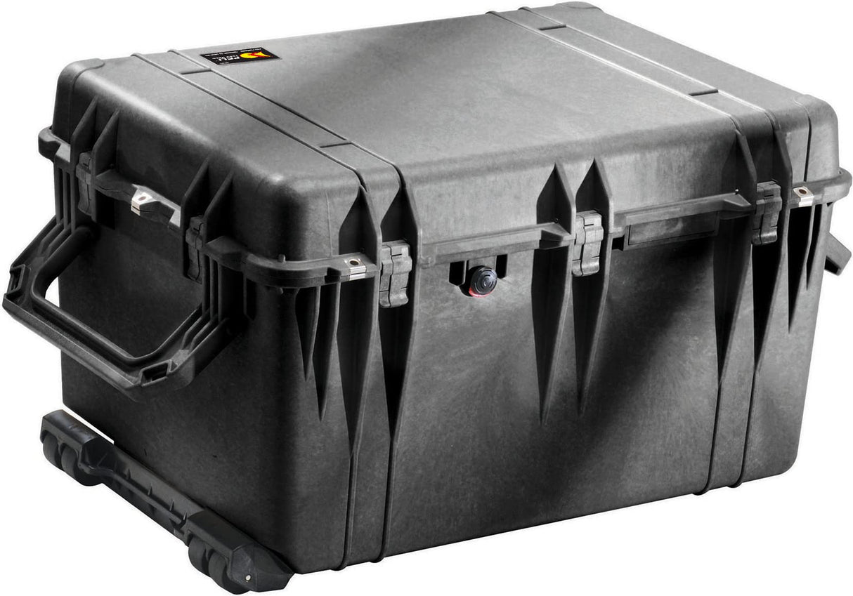 PELI 1660 Caja de Transporte estanca con Ruedas para Equipos electrónicos y fotográficos, IP67 Impermeable al Polvo, 160L de Capacidad, Fabricada en Alemania, con divisores Acolchados, Color Negro