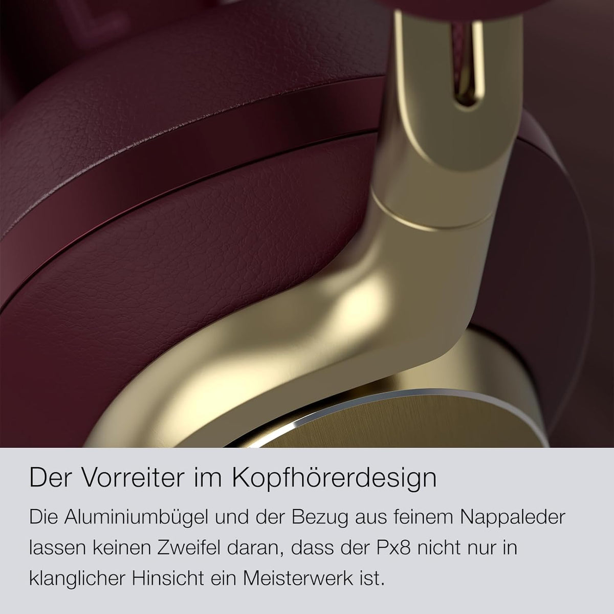 Bowers & Wilkins PX8 - Auriculares inalámbricos con cancelación de Ruido y Bluetooth 5.0 y Carga rápida, 30 Horas de reproducción de Alta resolución y micrófono Integrado, Color borgoña Real