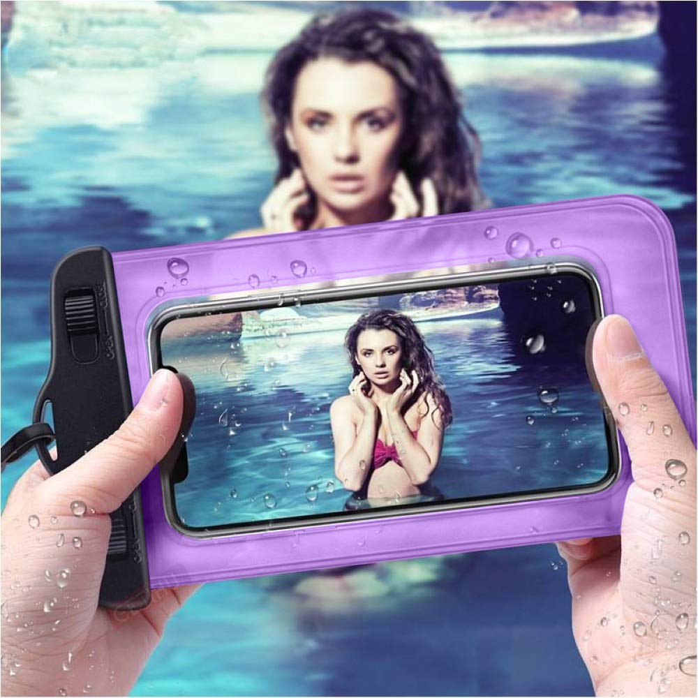 Sovica Funda Impermeable Compatible con Xiaomi Mi A2 Certificado IPX8 Funda acuatica Bolsa Sumergible Waterproof Case (Violeta)