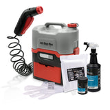 ERRECOM Kit Limpieza Completa Aire Acondicionado: JET GUN PRO+ Hidrolimpiadora Portátil, Clima-Net 1L Limpiador Unidad Interna/Externa, A/C Tabs Pastillas, Cover Protección Paredes Wally, Guantes