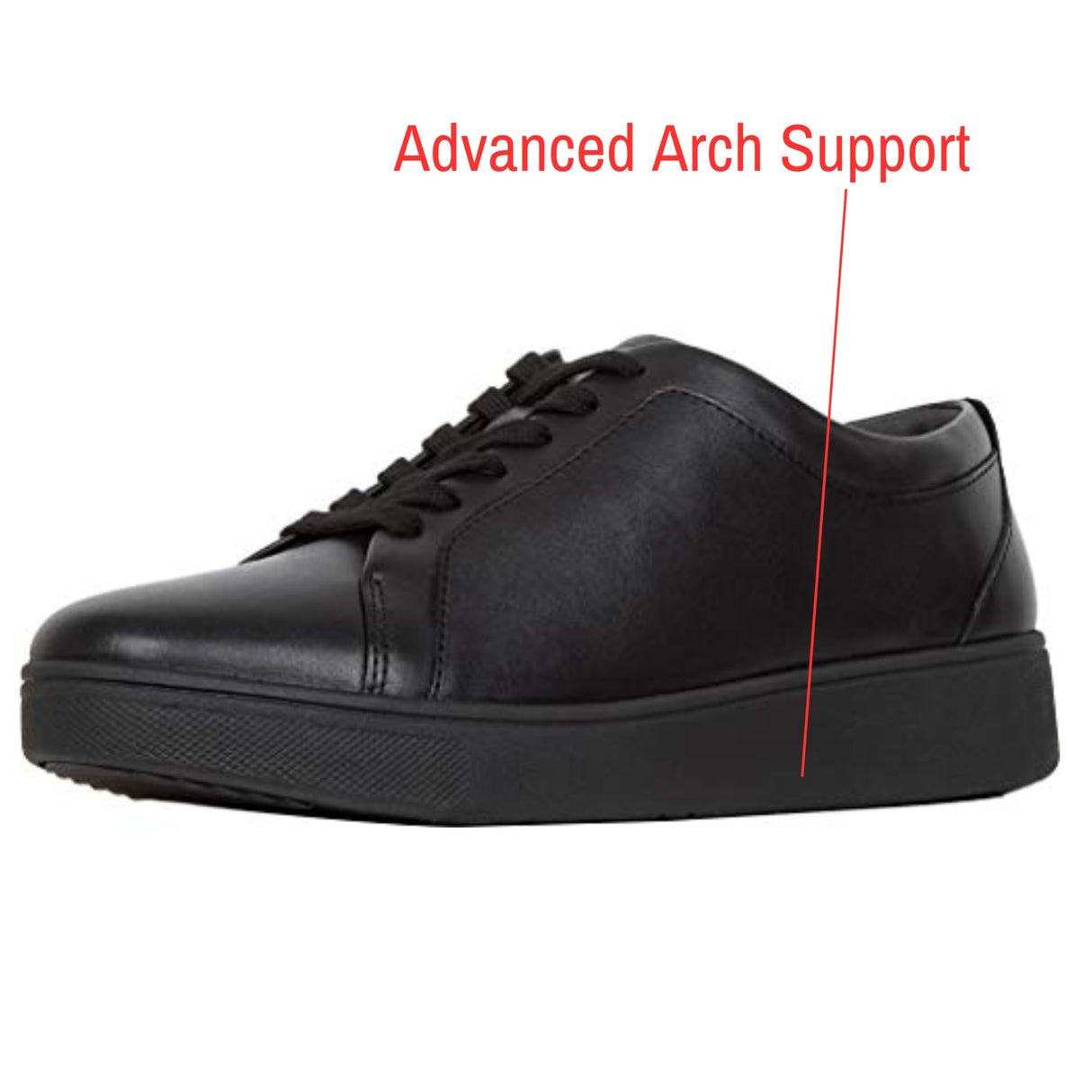 Fitflop Rally Tennis Sneaker-Leather-Updated, Zapatillas sin Cordones Mujer, Negro (All Black), 41 EU