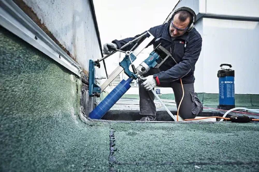 Bosch Professional GCR 180 - Soporte para taladro (Ø de perforación 180 mm, alto 767 mm, con ángulo de trabajo, en caja), Azul