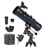 Celestron 31051 AstroMaster 130EQ, Telescopio Reflector newtoniano con accionamiento por Motor, Azul Oscuro