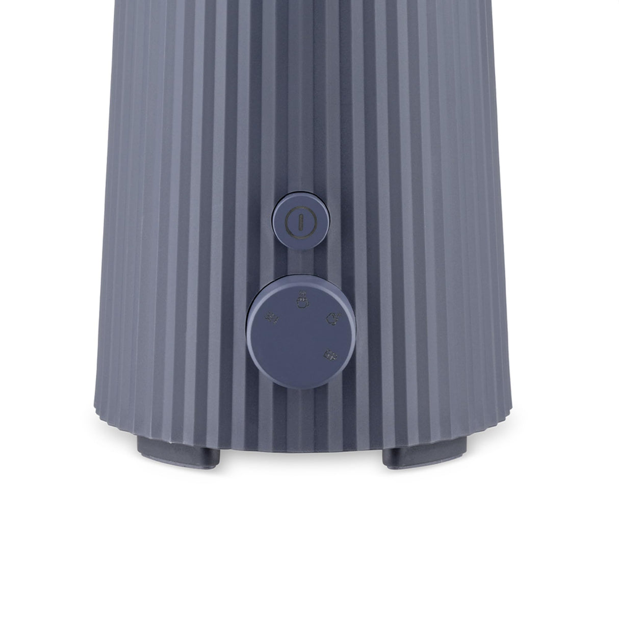 Alessi Plissé MDL13 G - Espumador de Leche de Inducción Multifunción, en Resina Termoplástica, Jarra en Acero Inoxidable, Enchufe Europeo, 600 W, 35 cl, Gris