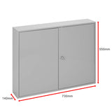 Burg-Wachter KC200HL Sterling Gabinetes de llaves de doble puerta resistentes, gris, 200 ganchos para llaves