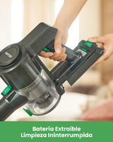 Vactidy Aspiradora sin Cable V9, Aspiradora Escoba sin Cable 30K Pa Potente Succión, Autonomía de 45 Mins, 4-en-1 Aspirador de Mano para Mascota, Suelo