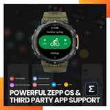 Amazfit T-Rex 2 47mm SmartWatch Reloj Deportivo Premium Multideporte con GPS Navegación en Tiempo Real Ejercicio de Fuerza 150+ Modos Deportivos Frecuencia cardíaca Monitoreo SpO2