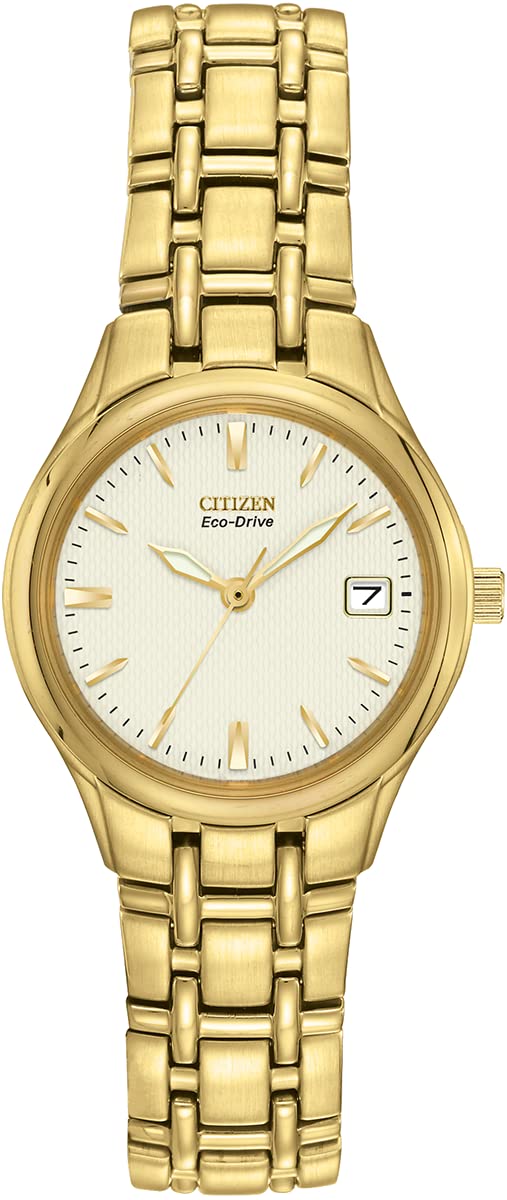 Citizen Reloj Analógico para Mujer de Cuarzo con Correa en Acero Inoxidable EW1262-55P