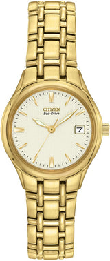 Citizen Reloj Analógico para Mujer de Cuarzo con Correa en Acero Inoxidable EW1262-55P