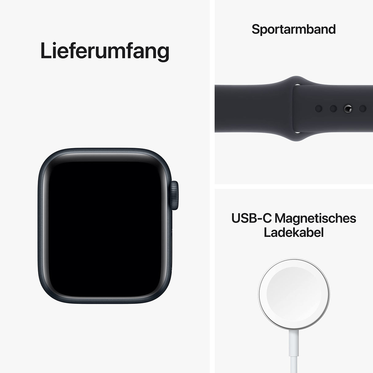 Apple Watch SE (2da Gen) [GPS, 40mm] Caja de Aluminio Medianoche con Banda Deportiva Medianoche, Regular (Reacondicionado)