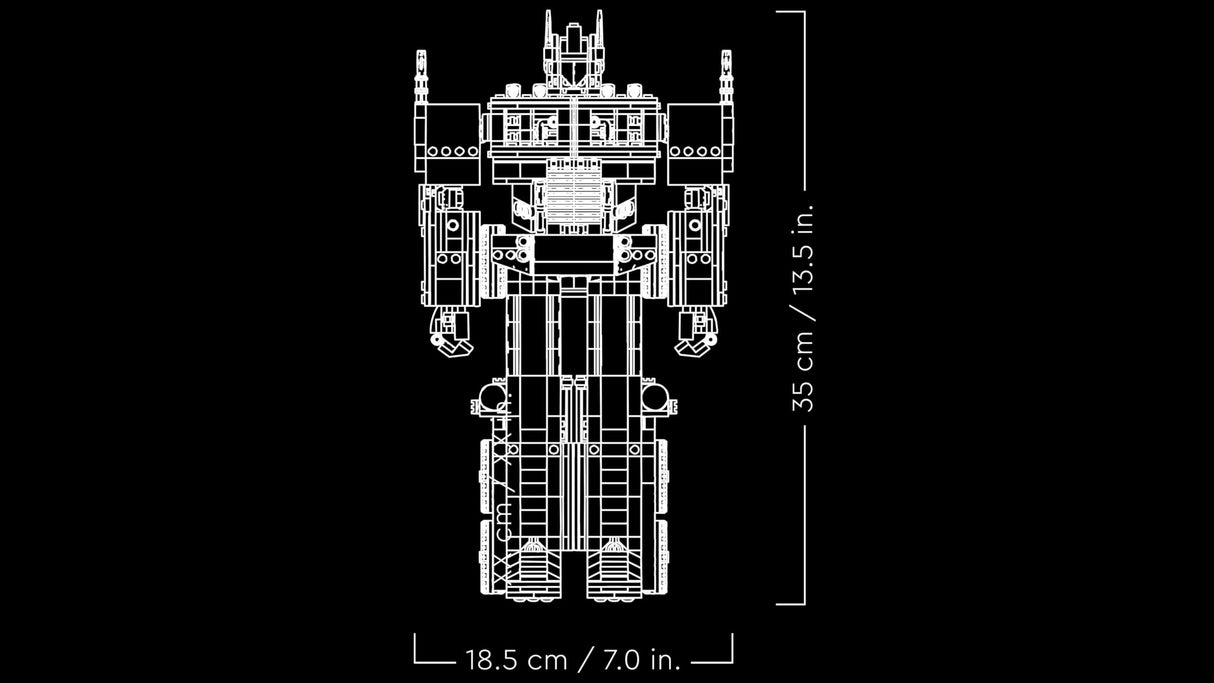 LEGO Icons Optimus Prime, Maqueta para Construir para Adultos, Modelo 2-en-1 Transformers, Robot y Camión, Idea de Regalo para Hombres y Mujeres 10302