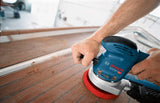 Bosch Professional lijadora excéntrica GEX 34-150 (incl. ⌀ plato de lijado 150 mm, disco de lijado C470 para madera, adaptador para aspiración, bolsa de papel para polvo)
