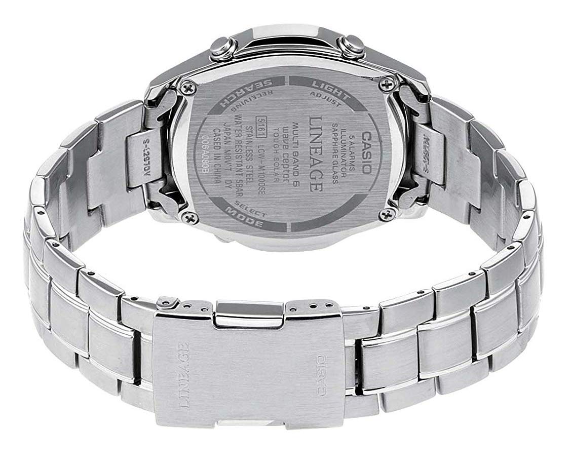Casio Reloj Analogico-Digital para Hombre de Cuarzo con Correa en Acero Inoxidable LCW-M100DSE-2AER