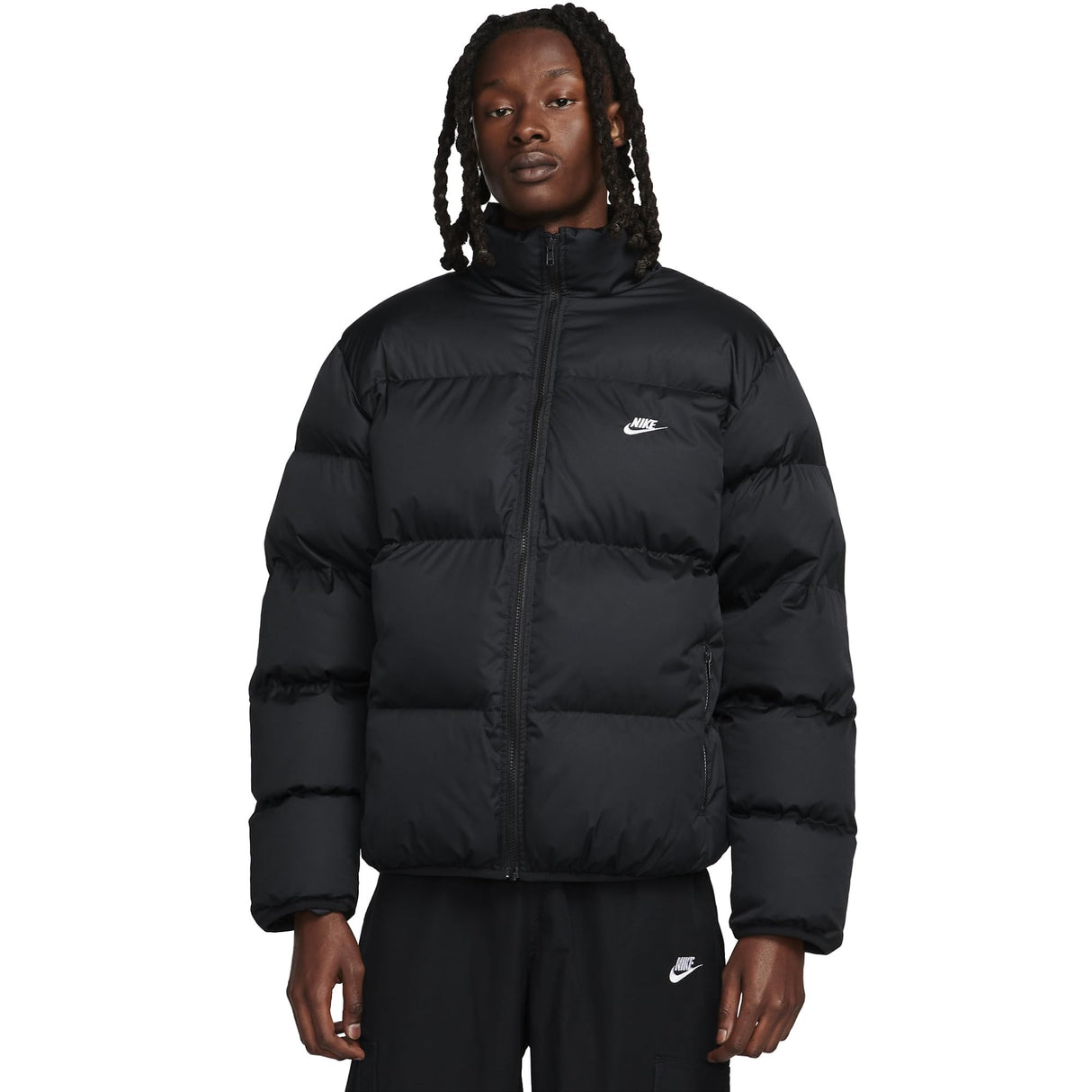 Nike FB7368-010 M NK TF CLUB PUFFER JKT Jacket Hombre BLACK/WHITE Tamaño L