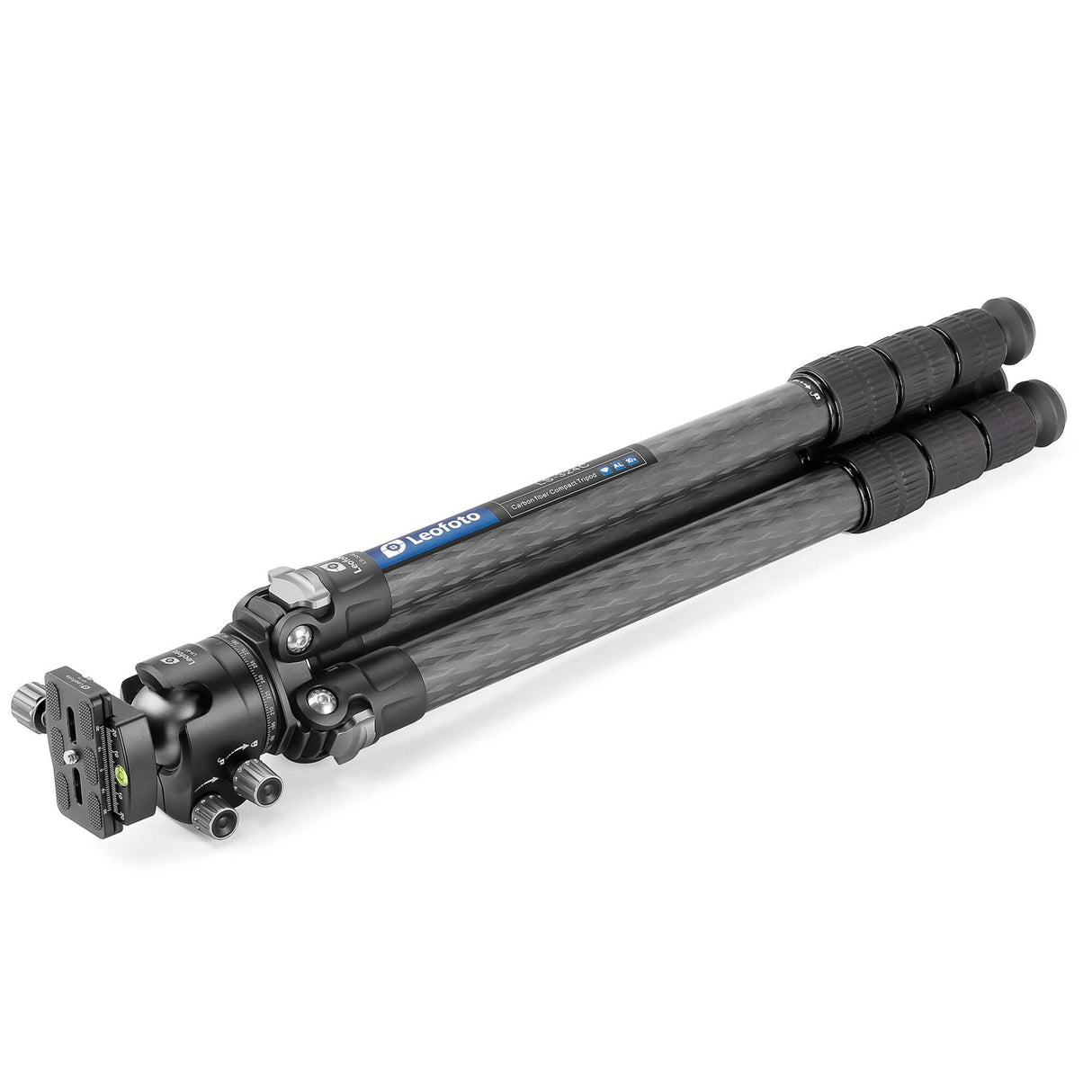 Leofoto - Ranger - Trípode de Carbono para cámaras - Cabeza de rótula incluida - Capacidad de Carga de 15 kg - Pies Extensibles - Altura: 17 cm - 171 cm - LS-324C + Cabeza de rótula LH-40