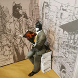 Plastoy Collectoys - Figura de Blacksad Pila de Libro