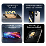 Xiaomi Poco F6 - Smartphone de 8+256GB, Snapdragon 8s Gen 3, Pantalla AMOLED de 120 Hz, Carga Turbo de 90W, cámara Dual de 50MP con OIS, Negro (Versión ES)