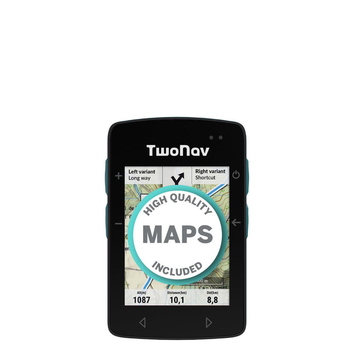 TwoNav Roc (32 GB), GPS con Pantalla 2.7 Pulgadas para MTB, Ciclismo, Gravel o bikepacking con mapas incluidos. Color Turquesa