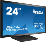 iiyama T2452MSC-B1 24" Bonded PCAP 10P Táctil, 1920x1080, Panel IPS, Flat Bezel Free Glass Front, HDMI, Displayport, 360cd/m² (Táctil), USB Hub 2X 3.0, Altavoces, Cámara Web incorporada & Micrófono