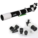 Sky-Watcher EvoStar 100 APO - Tubo óptico Compacto y portátil para astrofotografía y astronomía Visual asequibles Blanco/Negro