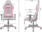 DRIFT GAMING DR90 – Silla Gaming ergonómica con reposacabezas y Lumbar, Respaldo reclinable 135°, Brazos 2D Ajustables, Tejido Transpirable, Base de Nylon y pistón de Gas Clase 4 – Gris/Blanco