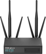 D-Link DWM-550-G Router M2M 5G Industrial | Dual SIM Failover, 5G NR & 4G LTE, Wi-Fi 6 AX1800, Seguridad VPN, Diseño Robusto -30~70°C, Multi-WAN con conmutación automática & balanceo de Carga