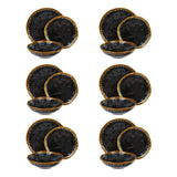 Servicio de 18 platos terracota negro oro Olympus