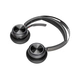 POLY Voyager Focus 2-M USB-C-C Headset USB-C/A Adapter Customer Special 1- Connection Via Bluetooth - Noise Cancellation; Smart Sensor Technology; Dynamic Mute Alerta - Negro