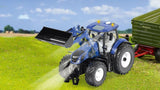 siku 6798, New Holland T7.315 Tractor con cargador frontal, Azul, Metal/plástico, 1:32, Con mando a distancia, Incluye mando a distancia Bluetooth, Posibilidad de control vía app