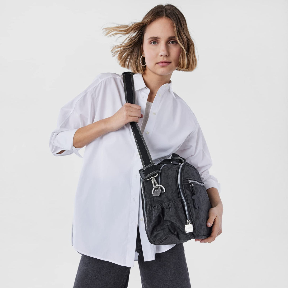 Bolsa de bebé Tous Catri Kaos 295810281 , color antracita-negro