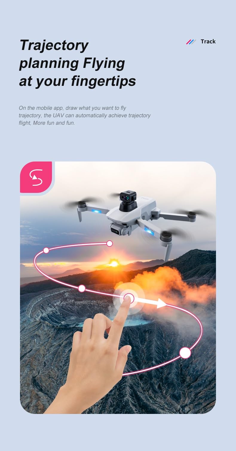 LUXWALLET Falcon X Dodge - 30KM/h Drone - WiFi GPS 1080P Full HD Drone – Laser Obstacle Avoidance - EIS Stabilisator - 2000 Meter Afstand + 2X Accu