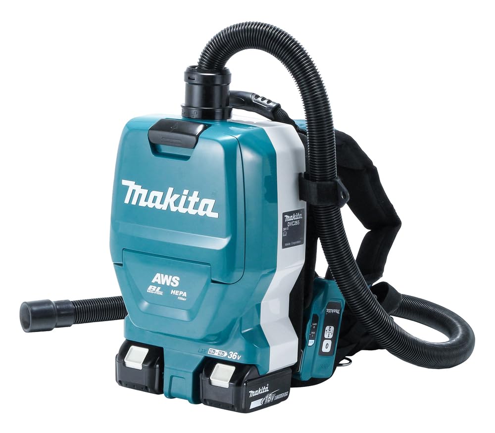 Makita DVC265ZXU Aspirador 18Vx2 + Tubo 1,5m AWS Bluetooth 2L, 36V,