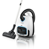 Bosch BGB6SIL1 - Serie, 6 Aspirador ProSilence Blanco de Bolsa, Recoge Cable automático, 4 L, iluminación LED