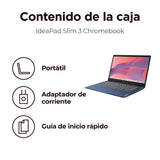Lenovo IdeaPad Slim 3 Chromebook Gen 8 - Ordenador Portátil 14" FHD (MediaTek Kompanio 520, 4GB RAM, 64GB eMMC, Arm Mali-G52 2EE MC2 GPU, ChromeOS) BLU - Teclado QWERTY Español