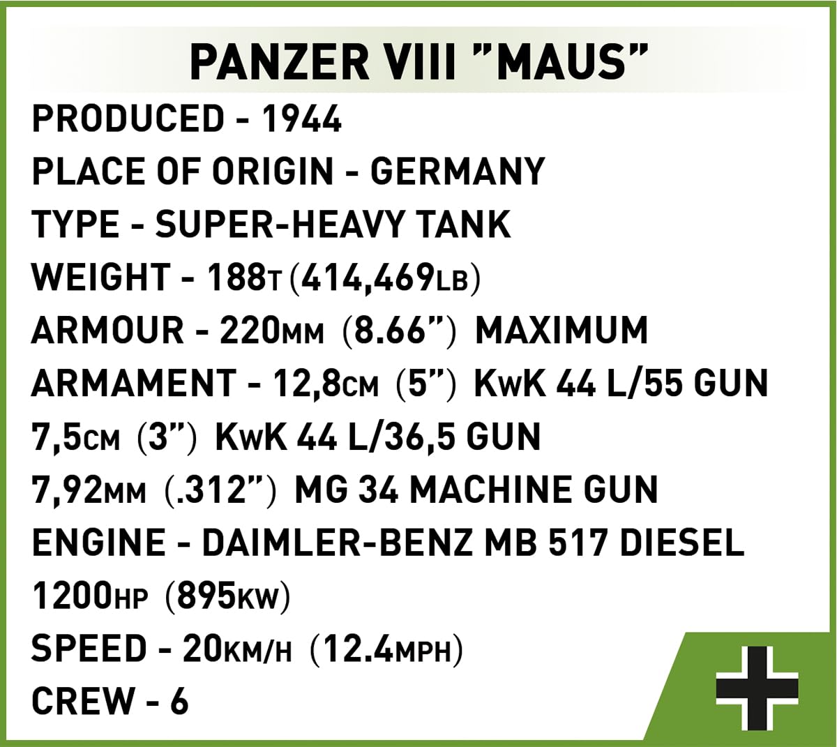 COBI Ratón Panzer VIII