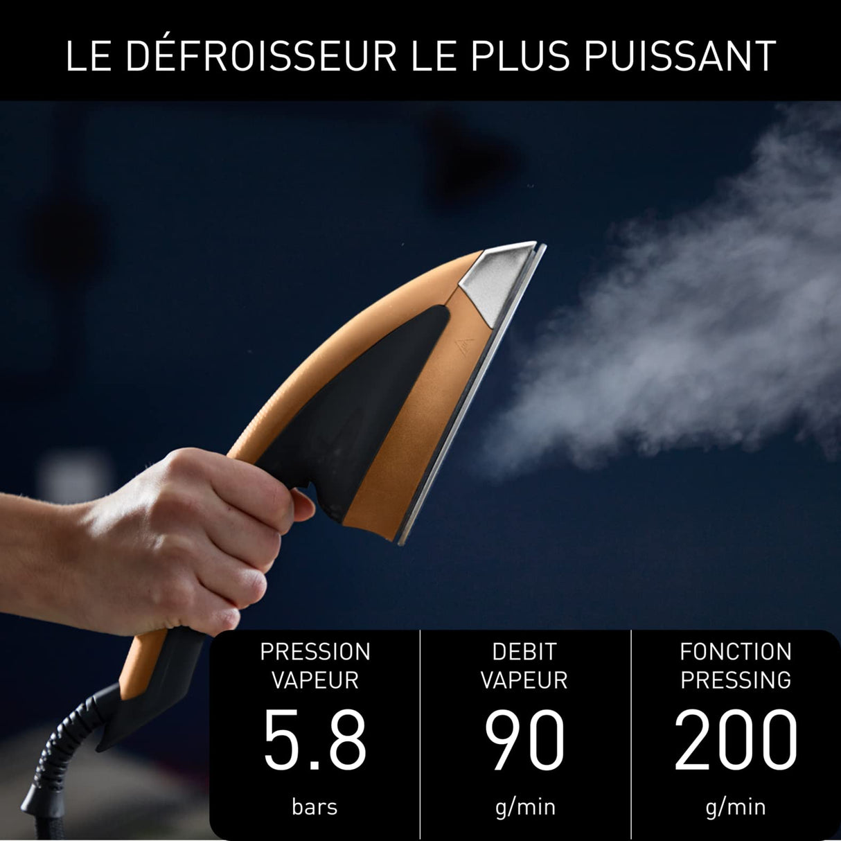 Calor Ixeo Power solución de enderezamiento todo en uno, 2170 W, Plancha con tabla Smartboard integrada 3 posiciones, Presión de una central de vapor de 5,8 bares, Hecho en Francia QT2020C0