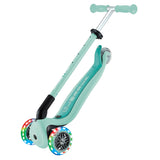 Globber GO UP Active Luces, Patinete evolutivo de 3 Ruedas con Luces para niños de 15 Meses a 9 años, Verde Menta