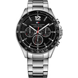 Tommy Hilfiger Reloj Analógico de Cuarzo multifunción para Hombre con Correa en Acero Inoxidable Plateada - 1791104