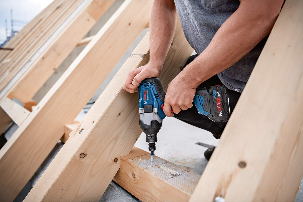 Bosch Professional BITURBO GDS 18V-1050 H - Atornillador de impacto a batería (18V, 1050 Nm, tornillos hasta M24, sin batería, en L-BOXX)